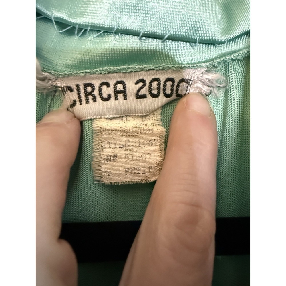 Vintage Long‎ Nightgown "Circa 2000" Color Aqua Sz Small USA Sexy Elegant Gown - Picture 8 of 8